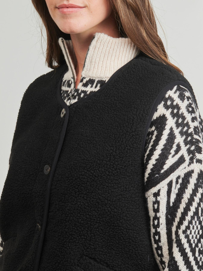 Veste sans manche teddy baby noir femme - Only