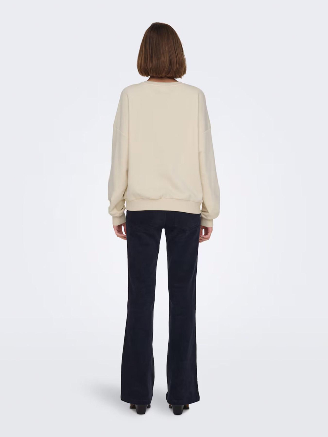 Sweatshirt chrissy beige femme - Only