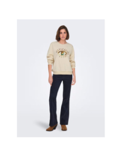 Sweatshirt chrissy beige femme - Only