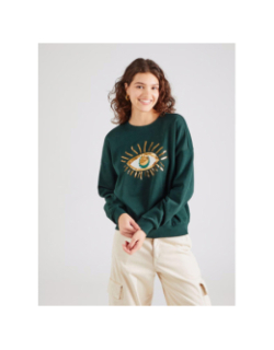 Sweatshirt chrissy vert femme - Only