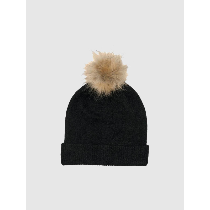 Bonnet pompon sienna noir fille - Only