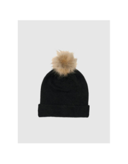 Bonnet pompon sienna noir fille - Only