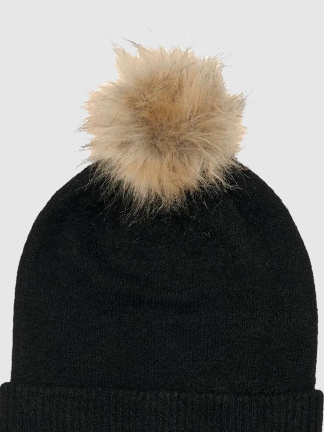 Bonnet pompon sienna noir fille - Only