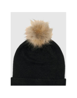 Bonnet pompon sienna noir fille - Only