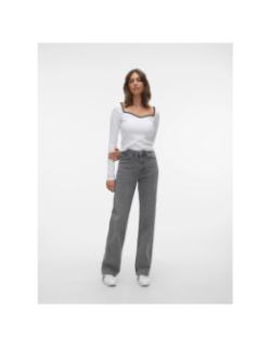 Jean large taille haute tessa gris femme - Vero Moda