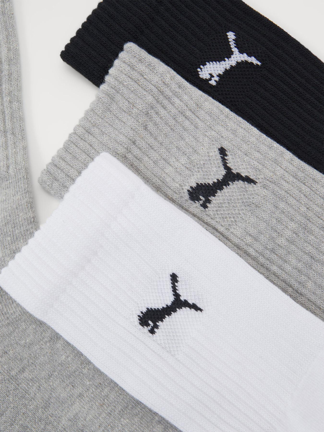 Pack de 3 paires de chaussettes crew noir blanc gris - Puma