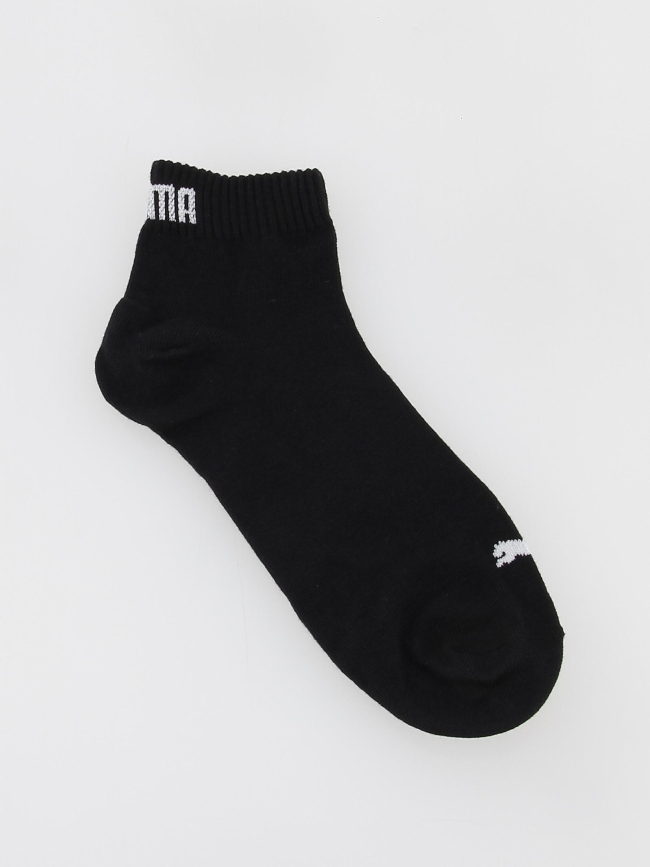 Pack de 3 paires de chaussettes quarter plain noir adulte - Puma