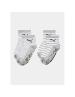 2 paires de chaussettes anti-dérapantes gris bébé - Puma