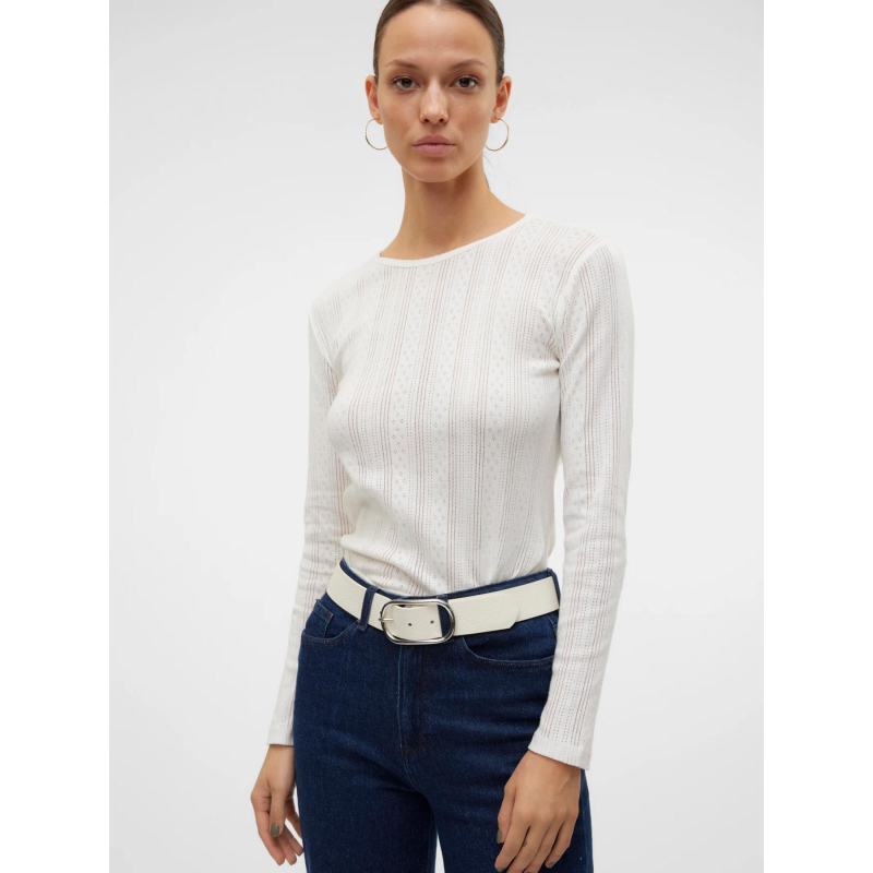 Top à manches longues lisa blanc femme - Vero Moda