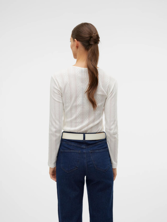 Top à manches longues lisa blanc femme - Vero Moda