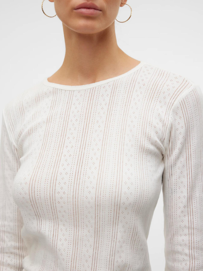 Top à manches longues lisa blanc femme - Vero Moda