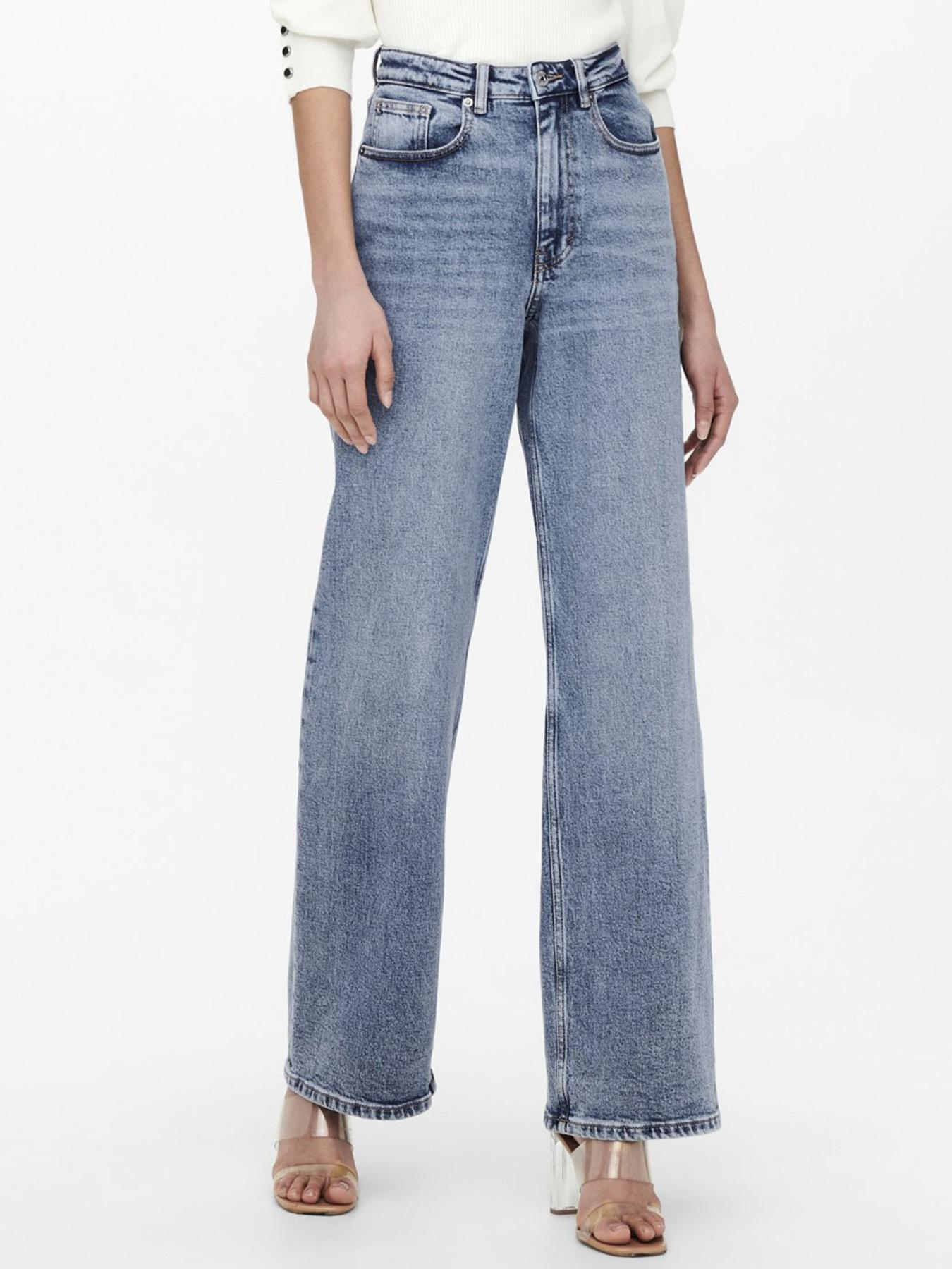 Jean large juicy life bleu femme - Only