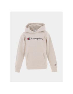 Sweat à capuche hooded avec logo beige enfant - Champion