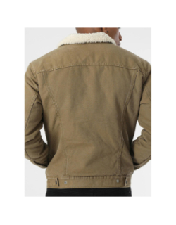 Veste sherpa trucker kaki homme - Levi's