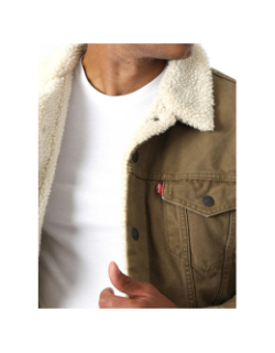 Veste sherpa trucker kaki homme - Levi's