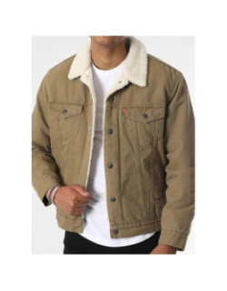 Veste sherpa trucker kaki homme - Levi's