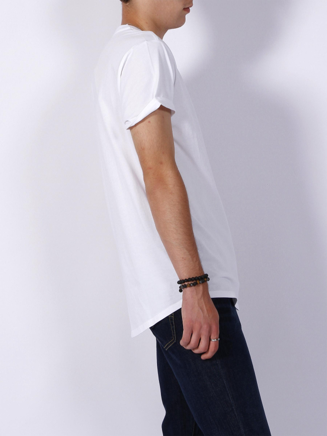 T-shirt relaxed fit basique logo imprimé blanc homme - G-Star