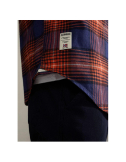Chemise à carreaux g-trekking bleu orange homme - Napapijri