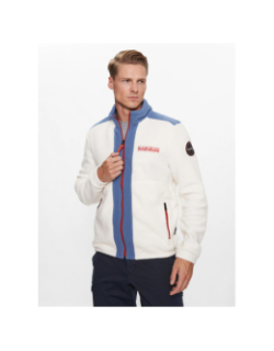 Gilet polaire anderby blanc bleu homme - Napapijri