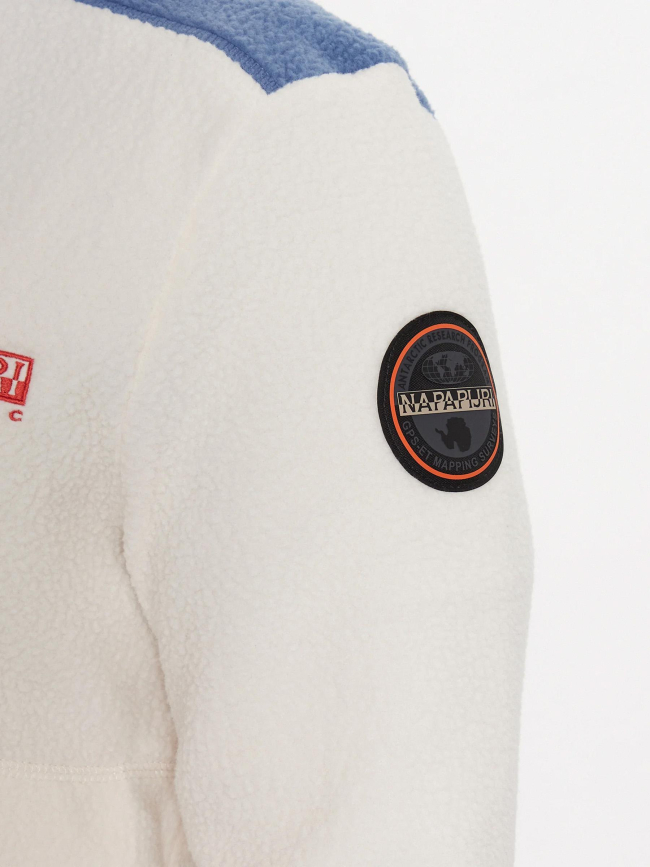 Gilet polaire anderby blanc bleu homme - Napapijri
