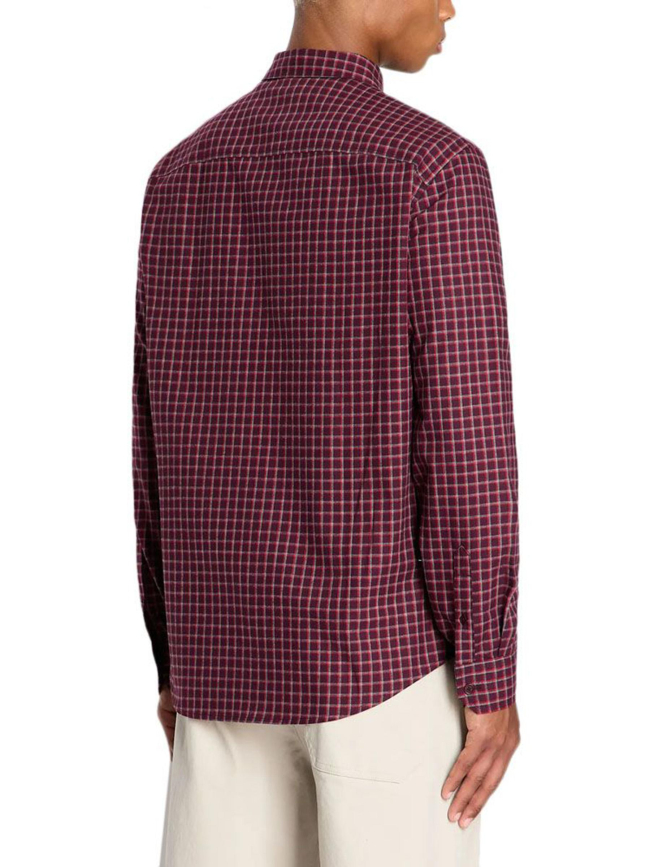 Chemise à carreaux bordeaux homme - Armani Exchange
