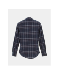 Chemise à carreaux strié bleu marine homme - Armani Exchange