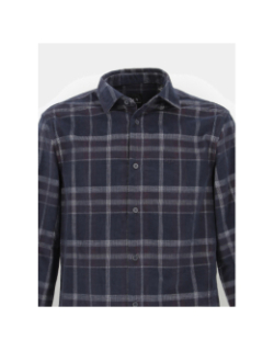 Chemise à carreaux strié bleu marine homme - Armani Exchange