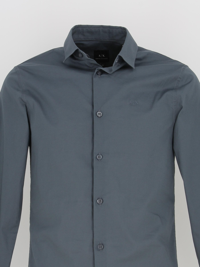 Chemise manches longues slate gris homme - Armani Exchange