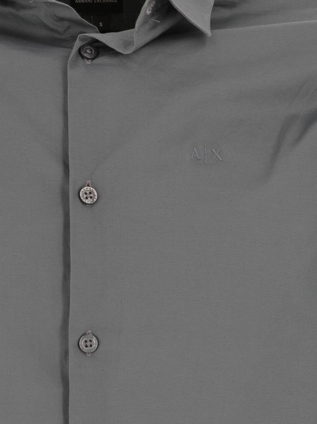 Chemise manches longues slate gris homme - Armani Exchange