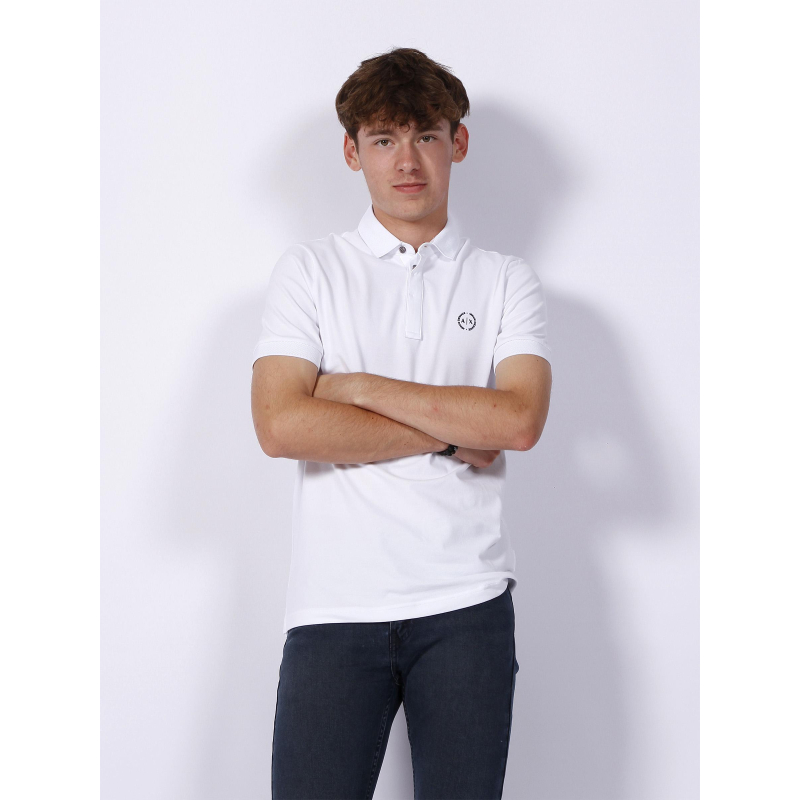 Polo manches courtes basique blanc homme - Armani Exchange