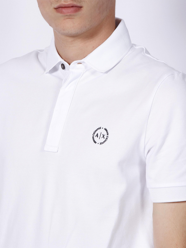 Polo manches courtes basique blanc homme - Armani Exchange