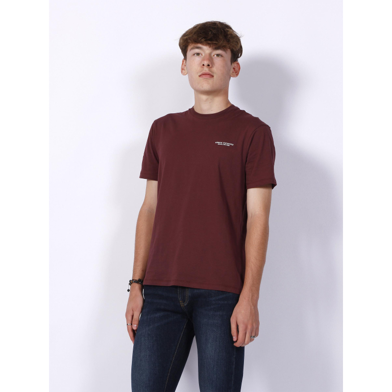 T-shirt vineyard basique logo bordeaux homme - Armani Exchange