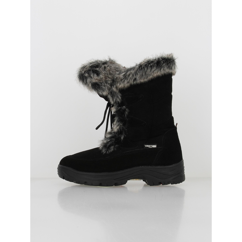 Bottes de neige fourrées tapiro noir femme - Alpes Vertigo