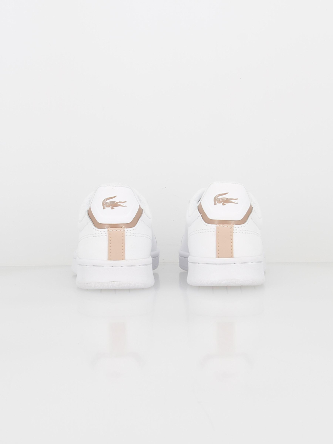 Baskets en cuir carnaby pro blanc beige femme - Lacoste