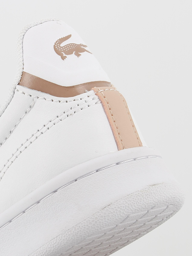 Baskets en cuir carnaby pro blanc beige femme - Lacoste
