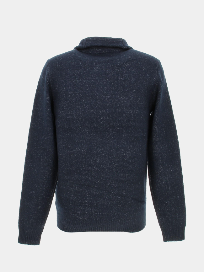 Pull col montant boutonné bleu marine homme - Petrol Industries