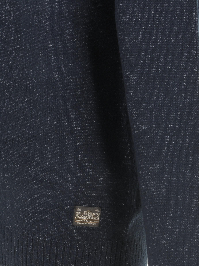 Pull col montant boutonné bleu marine homme - Petrol Industries