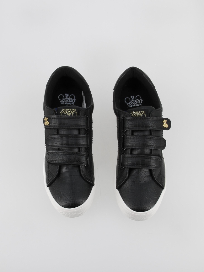 Baskets basses vic python noir femme - Le Temps Des Cerises