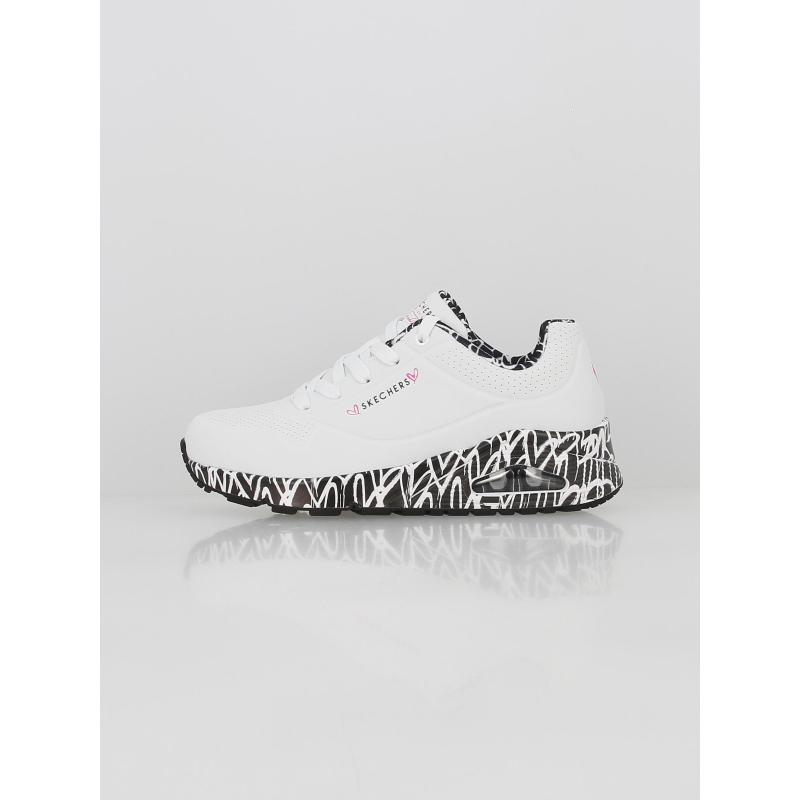 Baskets uno loving love X JGoldcrown blanc femme - Skechers
