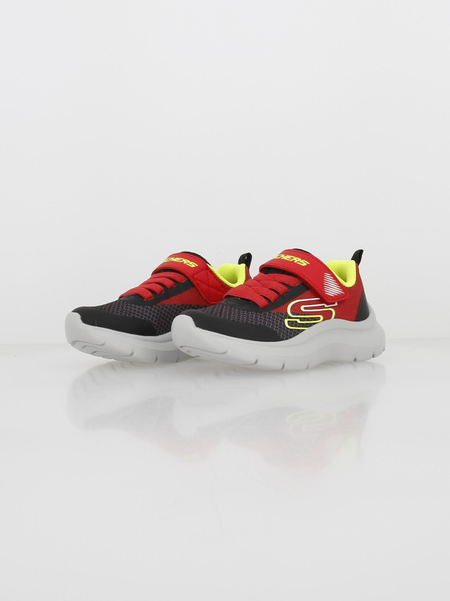 Baskets skech fast gris rouge enfant - Skechers