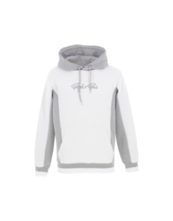 Sweat à capuche bicolore blanc gris homme - Project X Paris