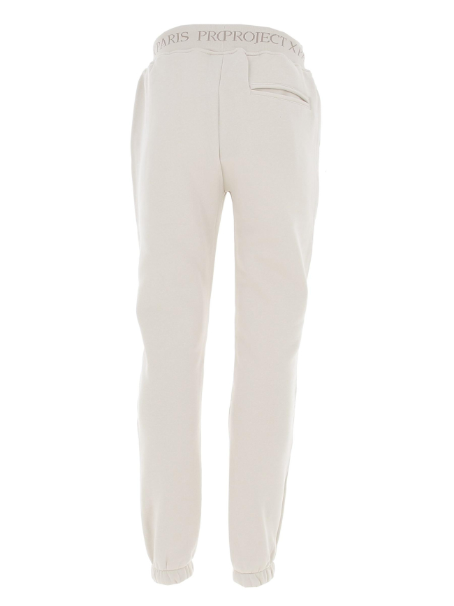 Jogging uni bande logo beige homme - Project X Paris