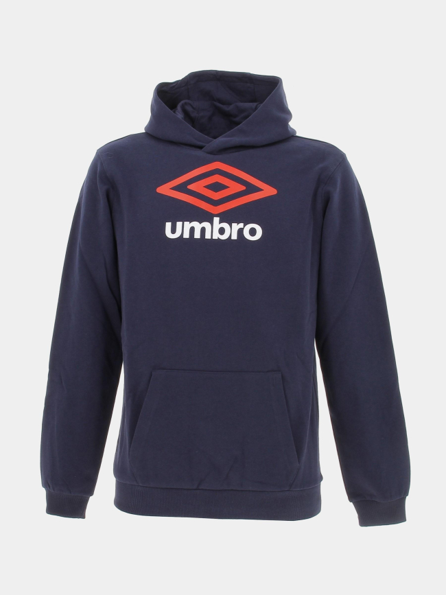 Sweat à capuche logo net bleu marine garçon - Umbro