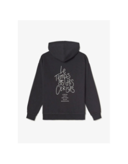 Sweat à capuche uni logo samgi noir fille - Le Temps Des Cerises