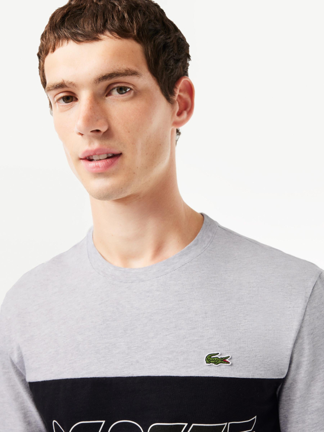 T-shirt core graphics gris chiné homme - Lacoste