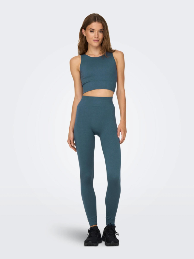 Legging côtelé jaia life play bleu femme - Only