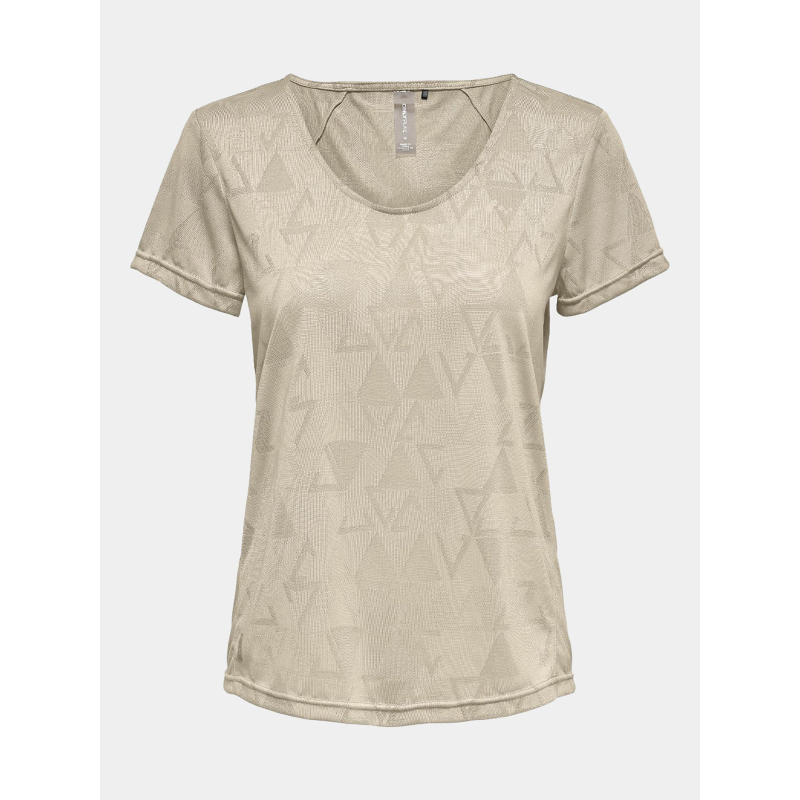 T-shirt de sport play jue beige femme - Only