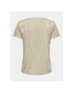 T-shirt de sport play jue beige femme - Only