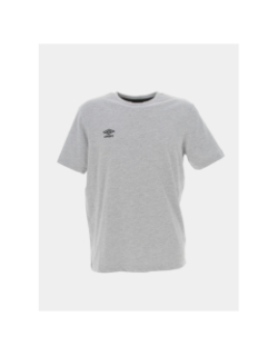 T-shirt uni net logo gris chiné homme - Umbro