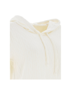 Pull à capuche maille jacquard dinhar blanc femme - Sun Valley
